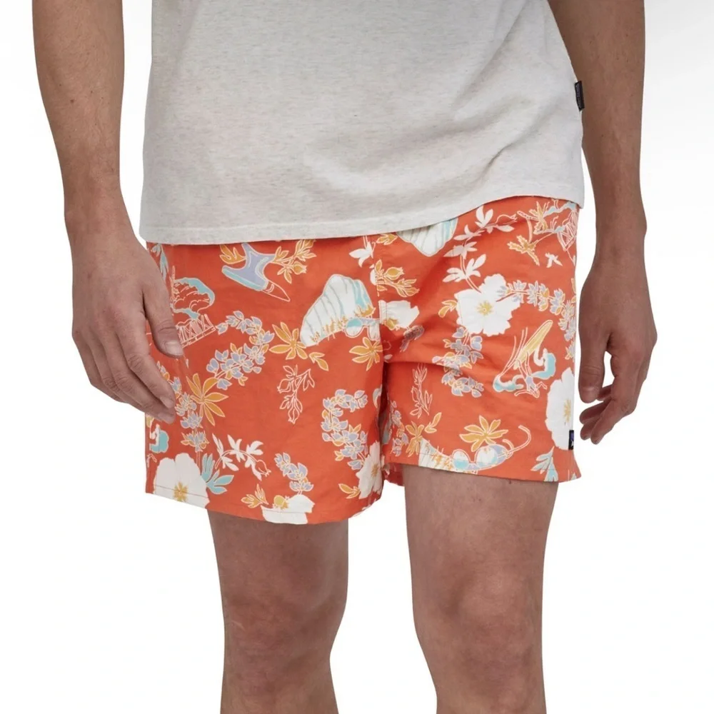 Patagonia Tropical Surf Orange Men’s Volleyball Swim Trunks 5